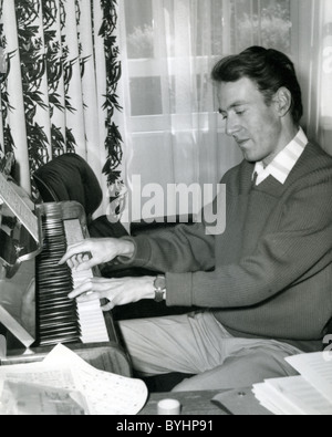 JOHN BARRY (1933-2011) film score composer at his London home in 1959 Stock Photo