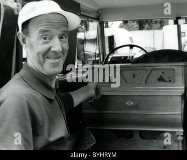STAN LAUREL (1890-1965) English comedy film actor who worked with Oliver Hardy, here on holiday in France about 1960 Stock Photo
