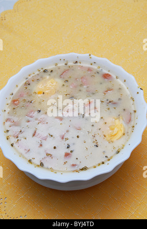 polish sour rye soup Stock Photo