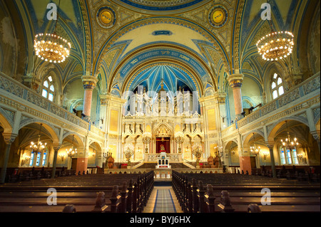 Interior of The Szeged Synagogue, Eclectic Style. Hungary Stock Photo