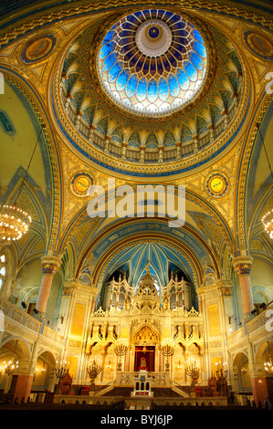 Interior of The Szeged Synagogue, Eclectic Style. Hungary Stock Photo