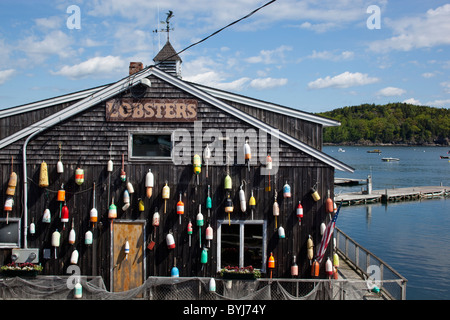 Bar at waterfront lobster restaurant on Long Wharf, Portland, Maine