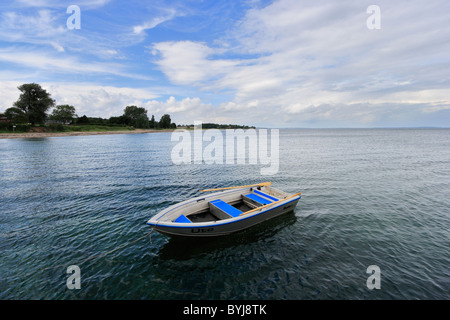 A rowing boat on the Baltic Sea Stock Photo