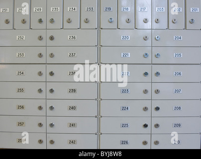 Post office boxes Stock Photo