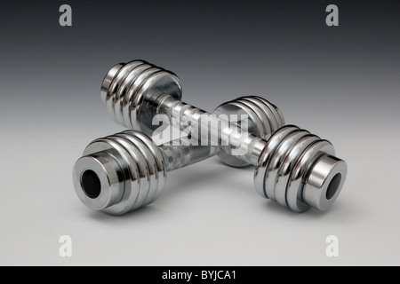 Pair of dumb-bells Stock Photo