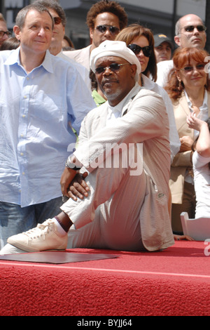 Samuel L. Jackson Halle Berry receives a star on Hollywood Walk of Fame held in front of the Kodak Theatre Hollywood, Stock Photo