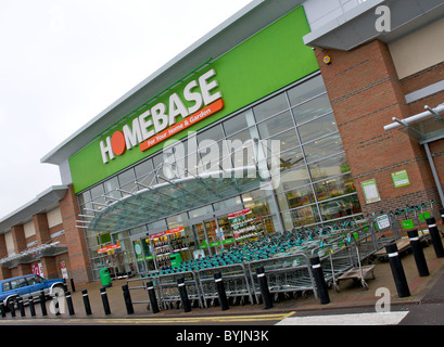 Interior of large store showing the wide range of merchandise available. Homebase Stock Photo