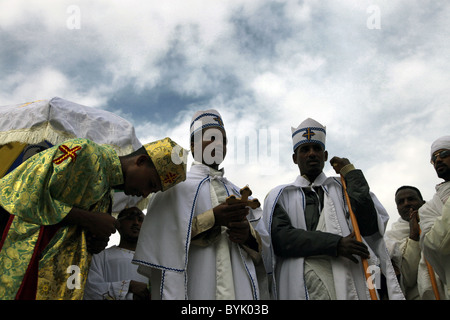 Ethiopian Orthodox Worshipers Taking Part In The Epiphany Or Theophany ...