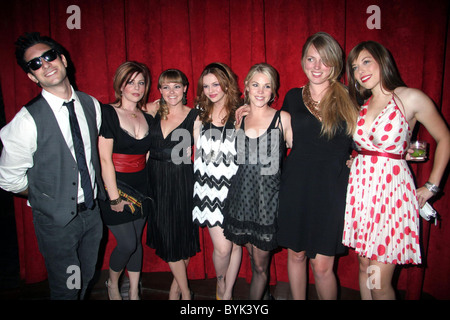 Amber Tamblyn and guests Amber Tamblyn celebrates her 24th birthday at Light Nightclub at the Bellagio Hotel and Casino Las Stock Photo