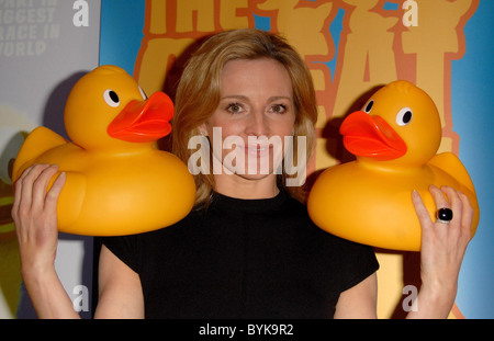 TV sports presenter Gabby Logan launches The Great British Duck Race which is taking place on September 2nd. It is a Stock Photo