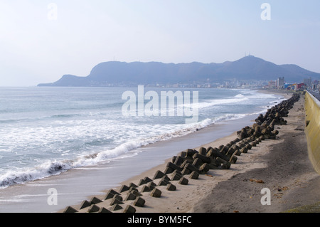 Beach Sea Mountain Horizon Over Water Stock Photo