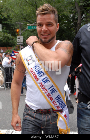 Ricky Martin  The 50th annual National Puerto Rican Day parade along 5th Avenue New York City, USA - 10.06.07 Stock Photo