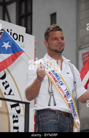 Ricky Martin The 50th annual National Puerto Rican Day parade along 5th Avenue New York City, USA - 10.06.07 Stock Photo