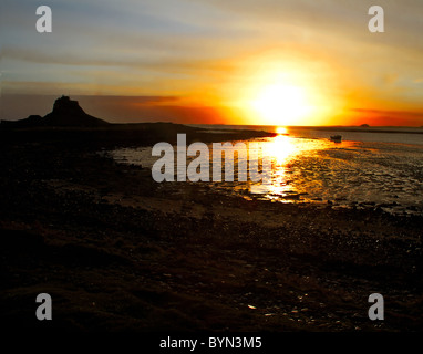 Two days on Holy Island, the island in winter Stock Photo