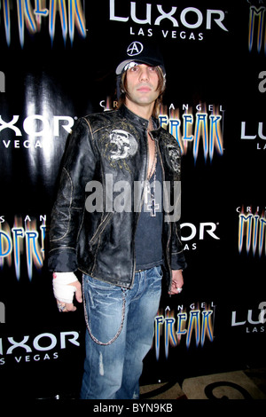 Criss Angel The third season premiere of 'Criss Angel Mindfreak' inside the Luxor Theatre Lobby in the Luxor Hotel Casino Las Stock Photo