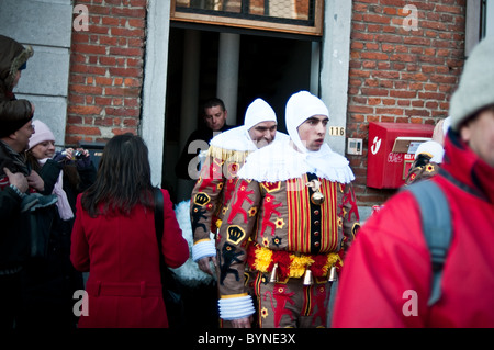 Fat Tuesday festivities of the carnival of Binche Stock Photo - Alamy