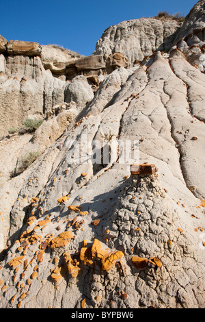 USA, North Dakota, Theodore Roosevelt National Park, Badlands landscape near Little Missouri Grasslands Stock Photo