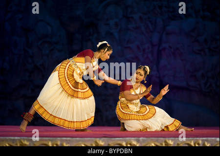 Mamallapuram dance festival 2011.  A month long celebration of Classical and Folk dance from all parts of India. Stock Photo