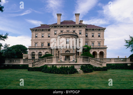 Breakers Mansion Side Entrance View, Newport, Rhode Island Stock Photo