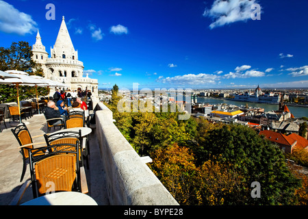 View from the Fisherman's Bastion, Budapest, Hungary Stock Photo