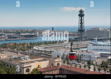 A scenic view of the City of Barcelona and Port Vell, Spain Stock Photo ...