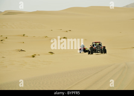 Swakopmund, Namibia, landscape, people, 4x4 quad bikes and dune buggy driving in Namib desert on adventure safari, African landscapes, activity Stock Photo