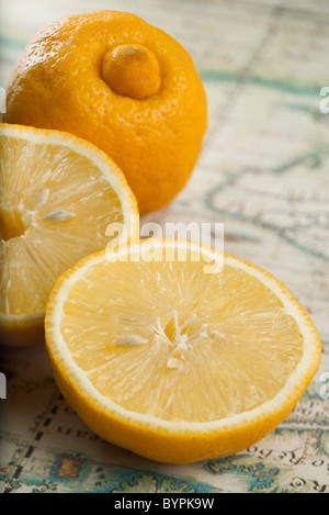 Orange halves Stock Photo