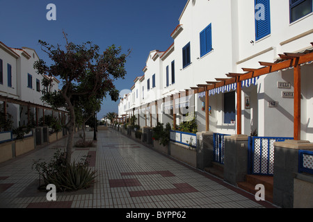 Street in Agaete, Gran Canaria. Stock Photo