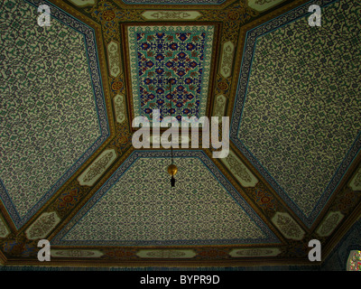 Ceiling of the Summer Pavilion also known as Circumcision Room in Topkapi palace, Turkey Stock Photo