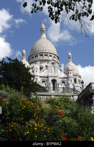 Basilique du Sacré-Cœur, Paris Basilica of the Sacred Heart of Jesus of Paris Stock Photo