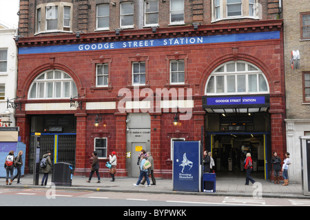 Goodge Street Station, Tottenham Court Road, London, England, UK Stock Photo