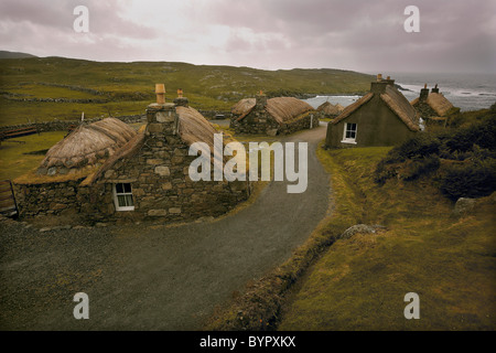 Gearrannan Blackhouse village, Isle of Lewis, Outer Hebrides, Scotland, UK Stock Photo