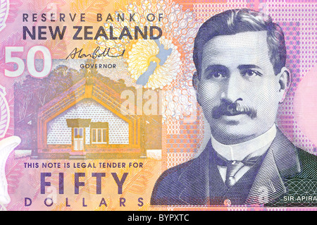 New Zealand Fifty 50 Dollar Note Stock Photo - Alamy