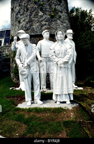 A Monument to China Clay Workers at Wheal Martyn Museum Museum Cornwall Stock Photo