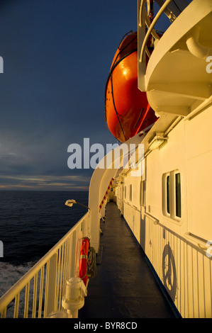 atlantic ocean newfoundland ocean nova sunset on a cruise ship north atlantic sunset Stock Photo