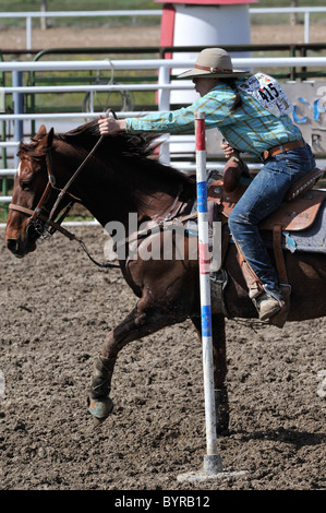 Pole Bending, Rodeo, Salmon, Idaho, Teen, Teenager, Horse, Horses ...