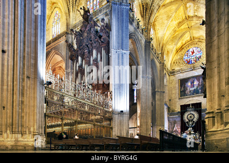 Transept of Santa Maria de la Sede Cathedral, Seville, Spain Stock Photo