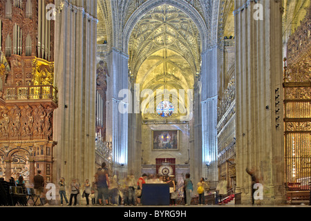 Transept of Santa Maria de la Sede Cathedral, Seville, Spain Stock Photo