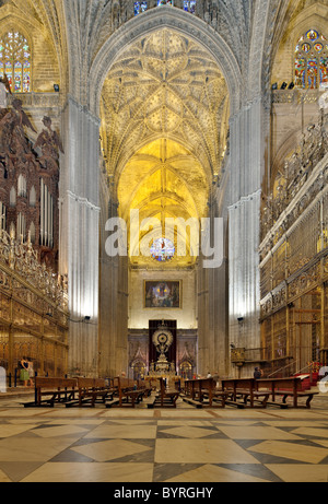 Transept, Santa Maria de la Sede Cathedral, Seville, Spain Stock Photo