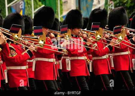 LONDON, UK - JUNE 12, 2010: Band of the Grenadier Guards during Trooping teh Colour