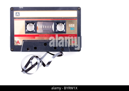 reel 2 reel cassette isolated on black background Stock Photo - Alamy