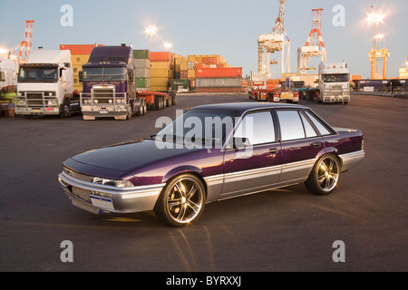 Heavily modified Australian Holden Commodore VL Stock Photo