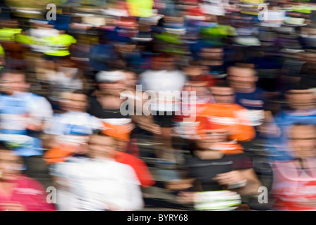 Marathon Runners Blurred Running Blur Stock Photo