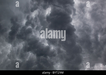 Dark clouds as background. Ominous storm clouds. Sky before a ...