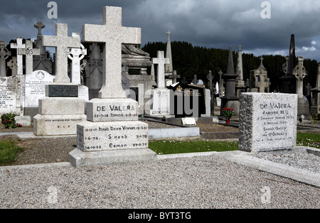 Eamon De Valera grave in Glasnevin Cemetery Dublin Stock Photo