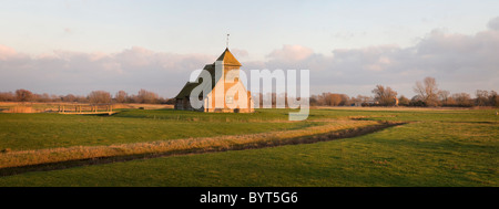 St Thomas Becket Church, Fairfield, Romney Marsh, Kent Stock Photo