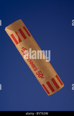 A penny roll Stock Photo