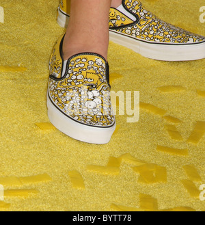 Kevin Smith's Vans with Bart Simpson on it 'The Simpsons Movie' premiere at the Mann Village Theater - Arrivals Westwood, Stock Photo