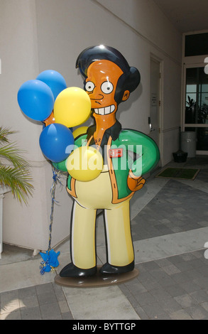 Unveiling of Jet Blue's 'Simpson's' themed airplane at the Burbank Airport in celebration of 'The Simpsons' movie release Stock Photo