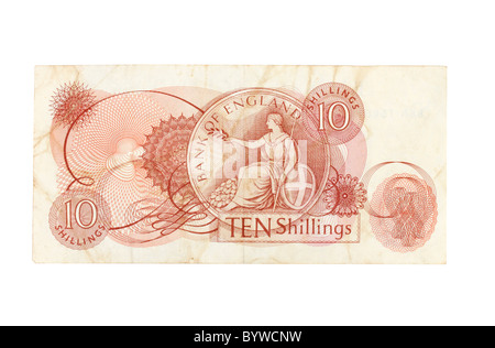 Ten shilling note Stock Photo